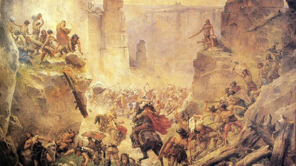Mikoláš Aleš - Pobití Sasíků pod Hrubou Skálou